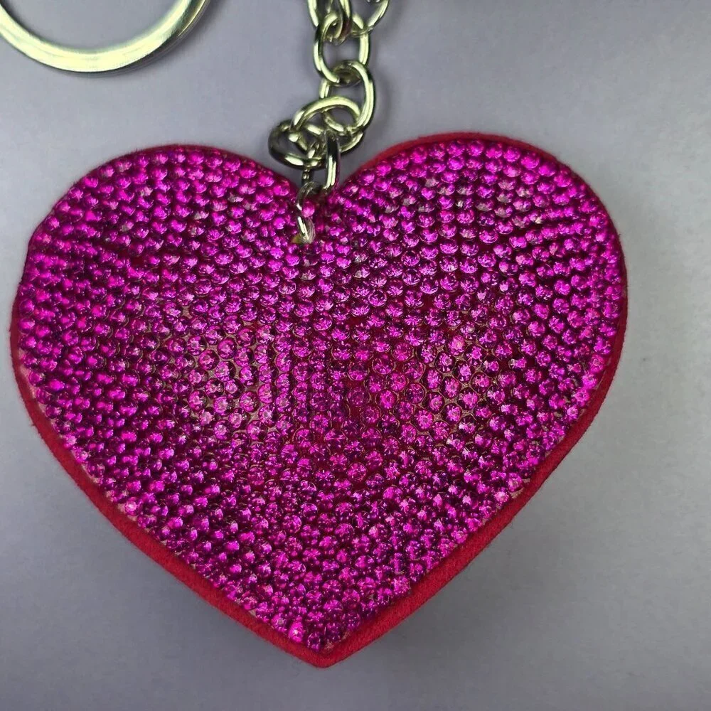 Rhinestone Heart Keychain With Tassel & Clasp‎ (NWOT)
